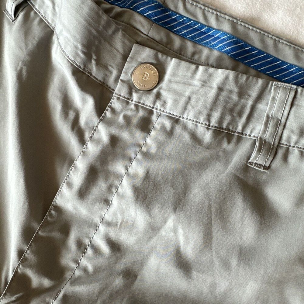 Bonobos Golf 38x32 Slim Fit Gray Flat Front Pants Mens Performance Straight O8